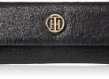 Tommy Hilfiger Metallic Flap Wallet, Black, One Size$34.30