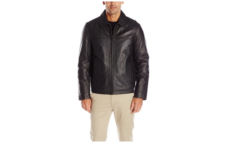 Good price for XL!   Tommy Hilfiger Men’s Smooth Lamb Leather Jacket $68.99