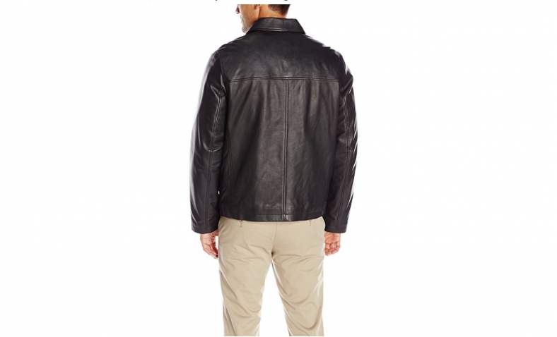 Good price for XL!   Tommy Hilfiger Men’s Smooth Lamb Leather Jacket $68.99
